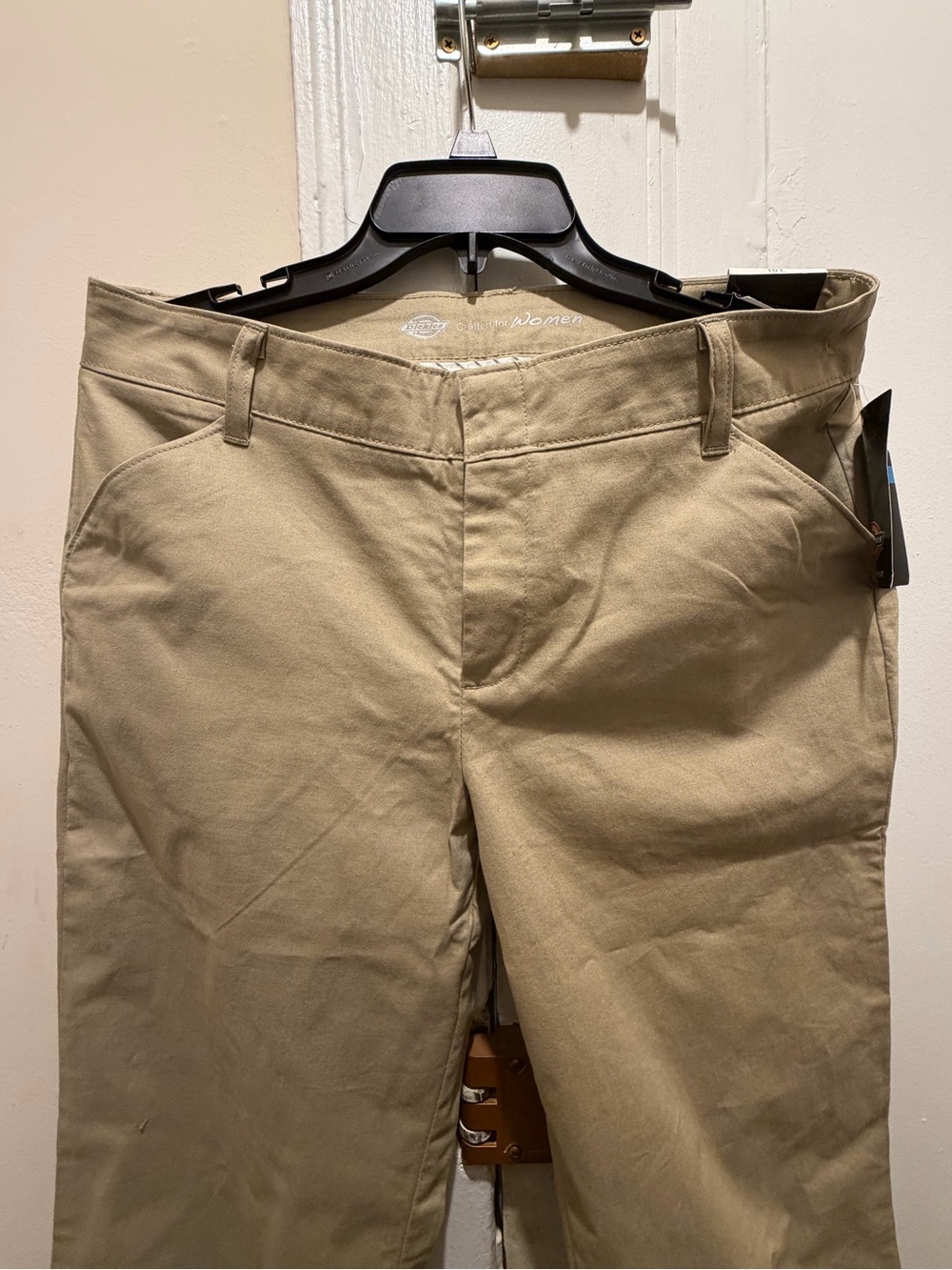 Dickies Women's Straight-Leg Pants in Khaki Beige - Picture 8 of 10